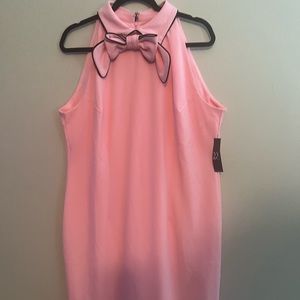 Pink sleeveless at knee dress